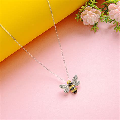 swarovski bee necklace|swarovski honey bee necklace.